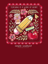 Load image into Gallery viewer, Simply Southern Short Sleeve Graphic Tee--Teacher--Carmine (Red)
