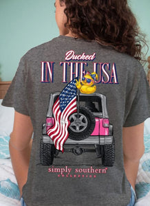 Simply Southern Short Sleeve Tee - Ducked-Graphite Heather