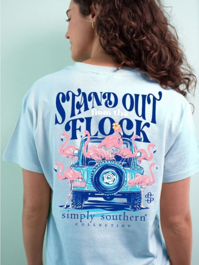 Simply Southern Short Sleeve Tee - Flock - Ice