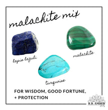 Load image into Gallery viewer, Kids | Malachite Mix + Raw Cognac Aromatherapy Bracelet - 5-6inch
