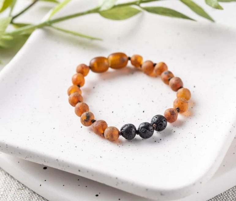 Kids | Raw Cognac Aromatherapy Bracelet - 5-6inch