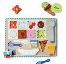 Load image into Gallery viewer, Wooden Magnetic Ice Cream Puzzle &amp; Play Set - 16 Pieces
