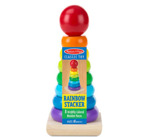 Melissa & Doug Rainbow Stacker Wooden Ring Educational Toy