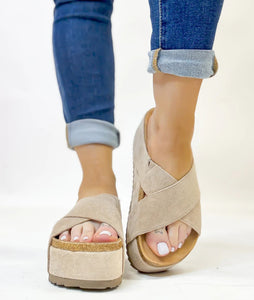 Don’t Cross Me Faux Suede by Corkys