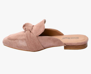 Corky's Clingy Mule Sandals - Blush Faux Suede