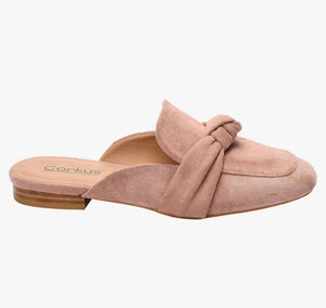 Corky's Clingy Mule Sandals - Blush Faux Suede