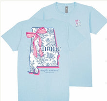 Load image into Gallery viewer, Simply Southern Short Sleeve Tee-Home AL-Ice Blue
