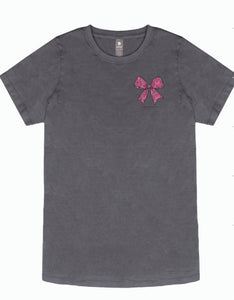 Simply Southern Short Sleeve Tee-CamoBow-Wash Coal