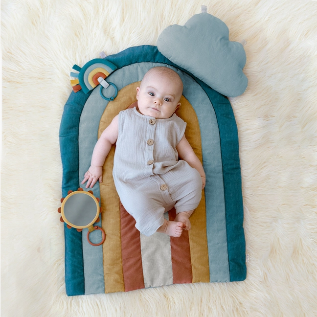 Itzy Ritzy-Bitzy Bespoke Ritzy Tummy Time™ Rainbow Play Mat