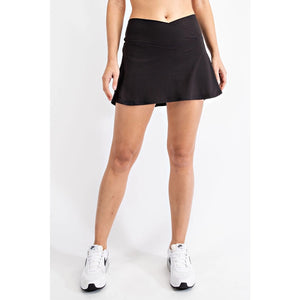 Rae Mode--Butter V Shaped High-Waist Skort--Black