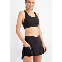 Load image into Gallery viewer, Rae Mode--Butter V Shaped High-Waist Skort--Black
