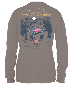 Simply Southern Long Sleeve Tee--Stars--Tin