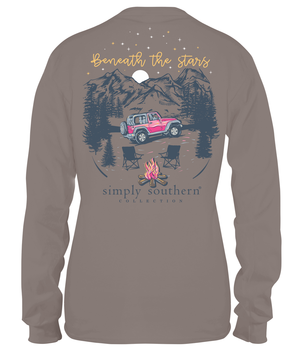 Simply Southern Long Sleeve Tee--Stars--Tin