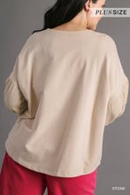 Load image into Gallery viewer, Umgee Basic Long Sleeve Top--Stone
