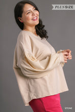 Load image into Gallery viewer, Umgee Basic Long Sleeve Top--Stone
