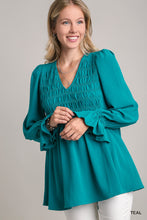 Load image into Gallery viewer, Umgee Teal Flowy Top

