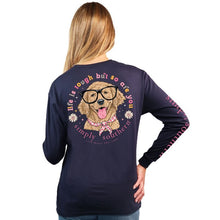 Load image into Gallery viewer, Simply Southern Long Sleeve Tee--Life--Navy
