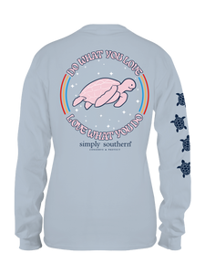 Simply Southern "Turtle Track"  Long Sleeve Tee--Do You--Fog