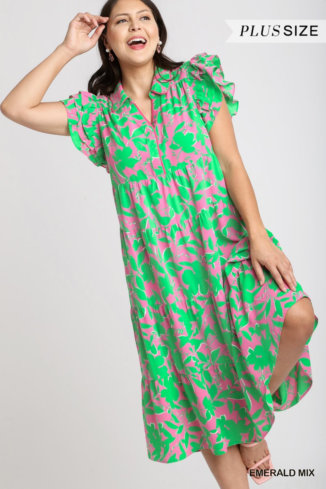 Umgee--Emerald Tiered Dress