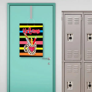 Welcome Teacher Supply Cup Door Hanger