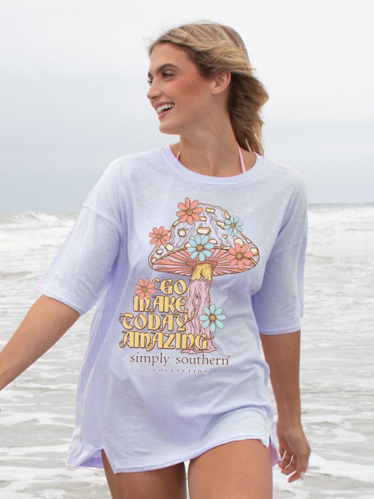 Simply Southern Short Sleeve Boxy Tees--Amazing--Pastel