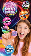 Load image into Gallery viewer, Fun Doh MINI Squishy Cube 2 Pack VIRAL Variety - 24/Display
