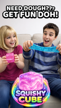 Load image into Gallery viewer, Fun Doh Squish &amp; Squeeze Sparkle Cube Fidget Toy
