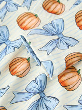 Load image into Gallery viewer, Halloween/Thanksgiving Pumpkin Bow Girls Dress Long Sleeve
