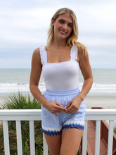 Load image into Gallery viewer, Simply Southern Ric Rac Shorts--Sky-- (Blue)
