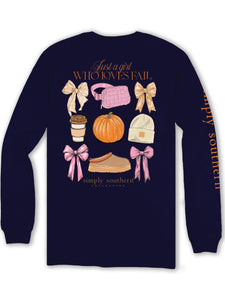 Simply Southern Long Sleeve Tee--Loves Fall--Eclipse