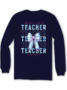 Simply Southern Long Sleeve Tee--Teacher--Eclipse