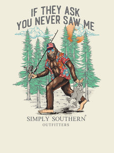 Men's Simply Southern Short Sleeve Tee--BIGFOOT--Wisp