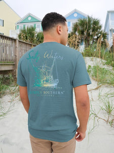 Simply Southern Men's Short Sleeve Tee--Boat--Comet