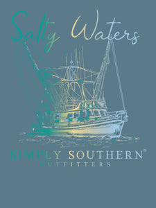 Simply Southern Men's Short Sleeve Tee--Boat--Comet