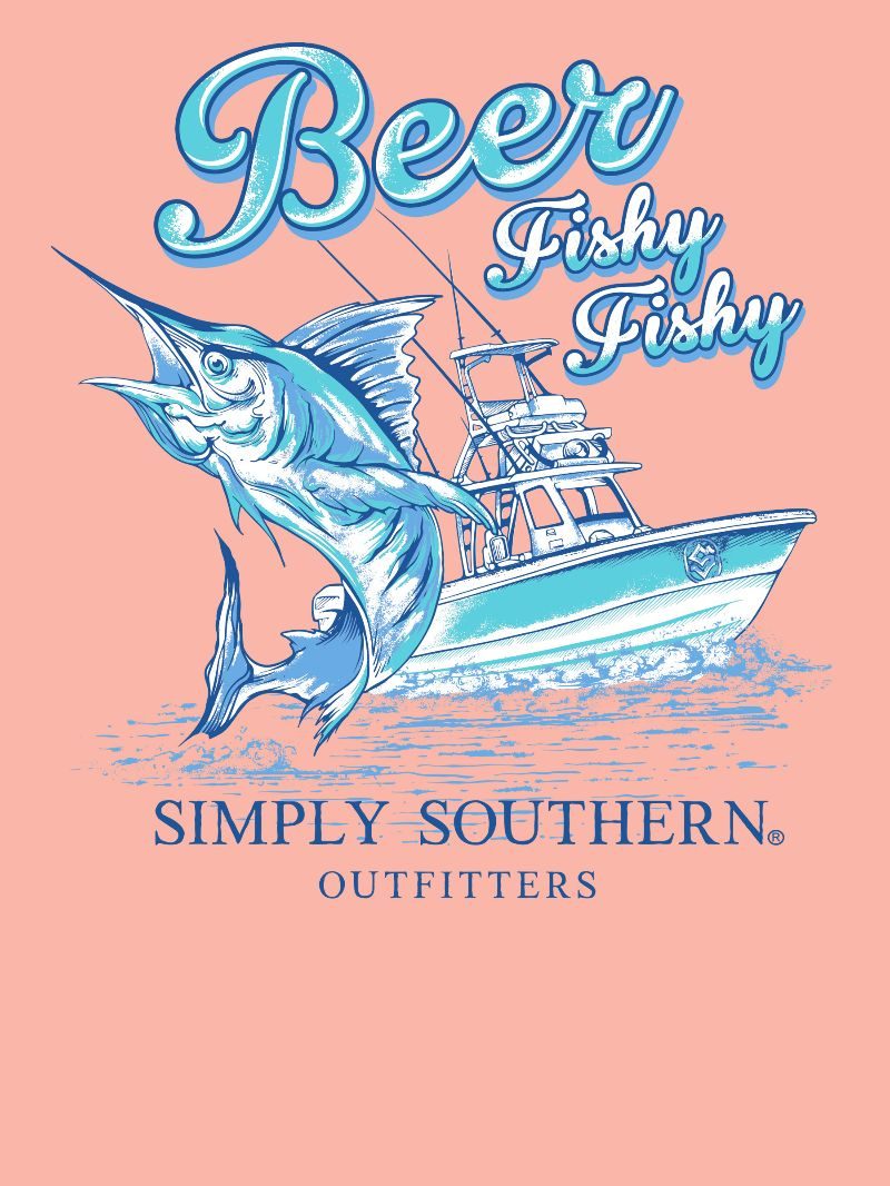 Men's Simply Southern Short Sleeve Tee--FISHY-Cocktail