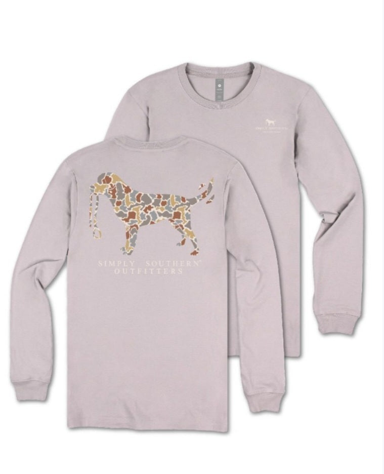 Simply Southern Long-sleeved LOGOCAMO-DRFTWD
