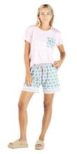Load image into Gallery viewer, Simply Southern PJs/ Pajama/Lounge Set -T-Shirt &amp; Short Set -Hydrangea
