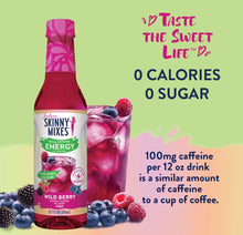 Load image into Gallery viewer, Skinny Mixes Sugar Free Wild Berry Energy Syrup
