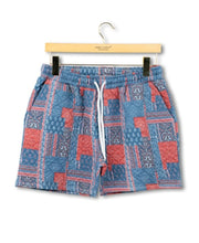 Load image into Gallery viewer, Simply Southern Americana Bandana Patchwork Shorts
