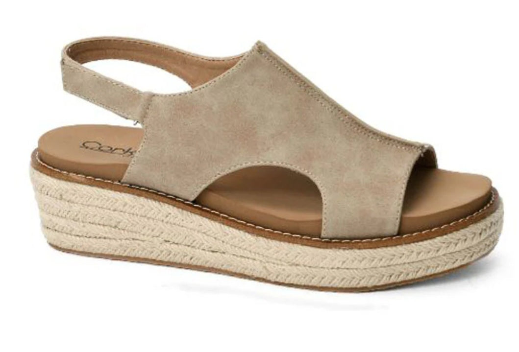 Corky's Taupe Ready or Not Wedges