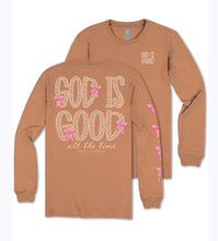 Load image into Gallery viewer, Simply Southern Long-sleeved Tee-God-Chestnut
