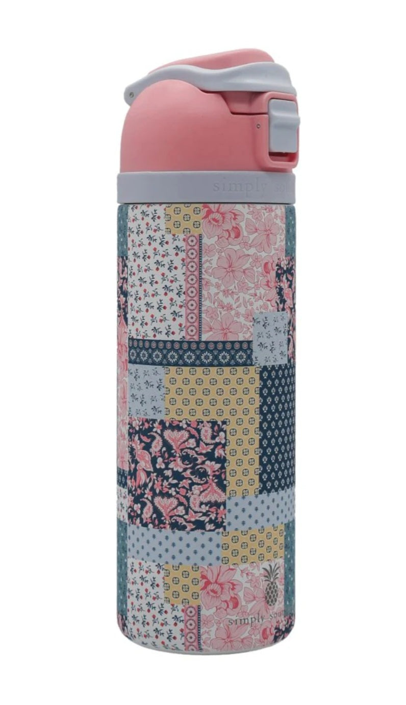 Simply Southern Preppy Patterns Tumbler 24 oz Water Bottle