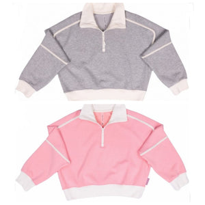 Simply Southern Quarter Zip Contrast Pullover