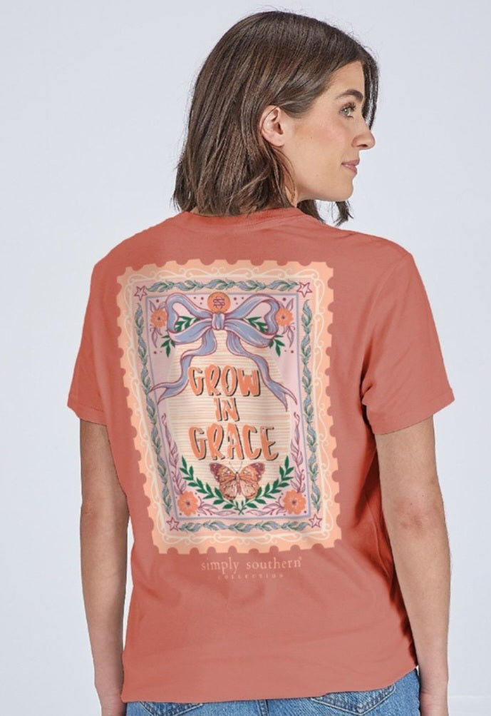 Simply Southern Short Sleeve Tee -GROW-MAPLE