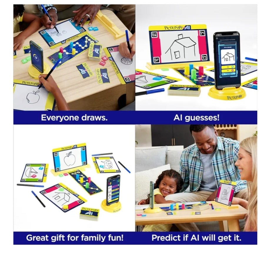 Mattel Games Pictionary Vs AI Family Game for Kids and Adults – Lilly ...