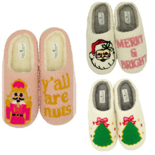 Load image into Gallery viewer, Simply Southern Fuzzy Holiday Slippers
