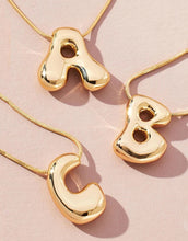 Load image into Gallery viewer, Bubble Initial Necklace - 18k Gold Plated
