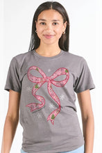 Load image into Gallery viewer, Simply Southern Short Sleeve Tee--SantaBow--StormHeather
