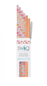Swig Life Reusable Straw Set Pumpkin Bow