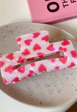 Load image into Gallery viewer, VALENTINE'S GIFT RECTANGLE HEART HAIR CLAW CLIP

